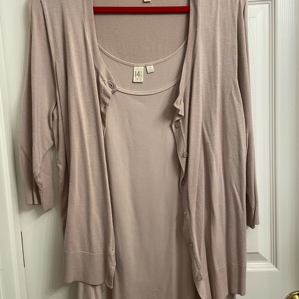 14th & Union Tank and Sweater Set NWOT